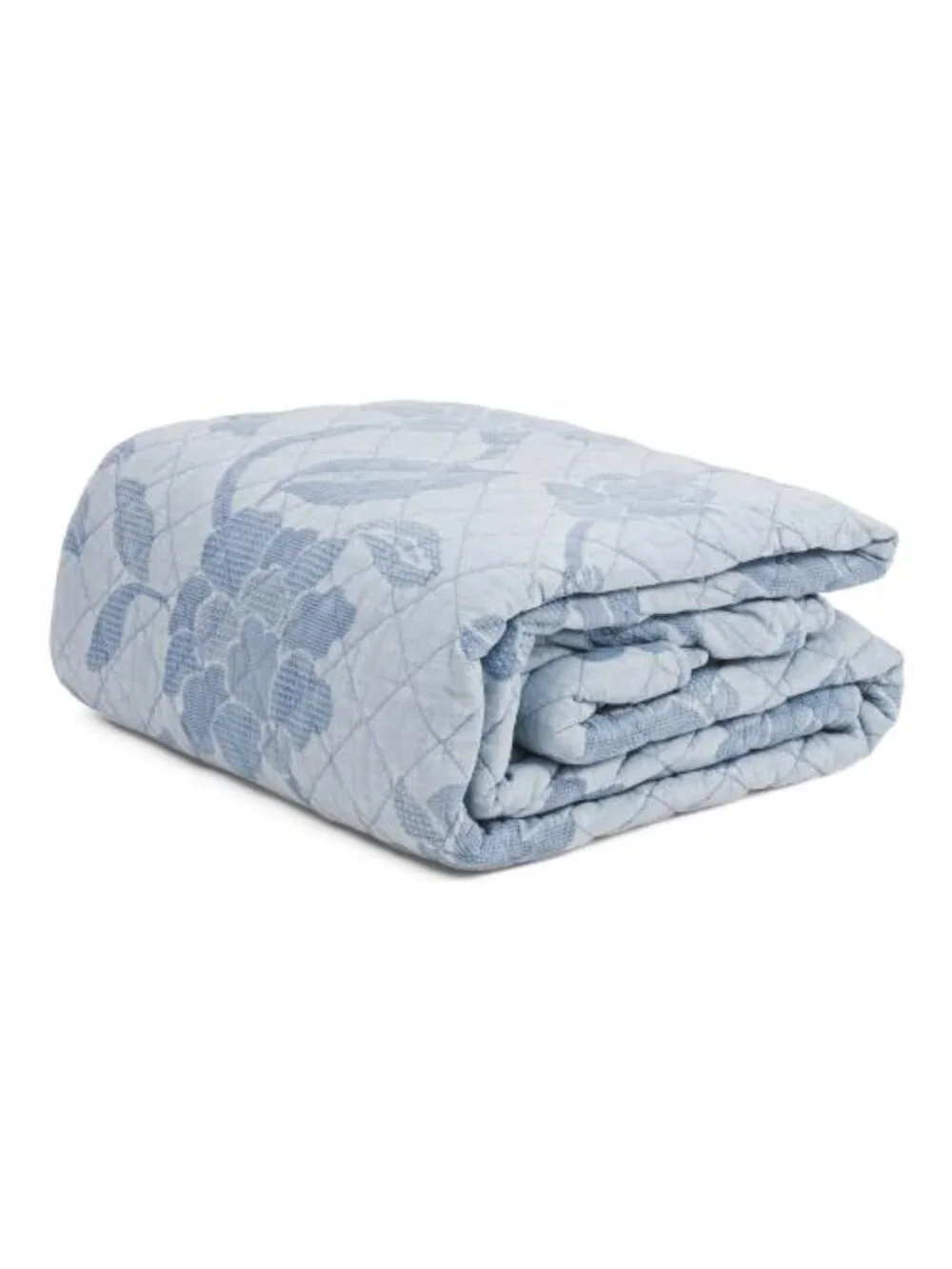 NWT NICOLE MILLER HOME Cotton Waffle Floral Quilt Set- Twin